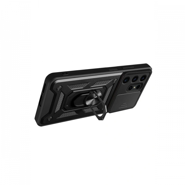 Newface Samsung Galaxy S24 Ultra Kılıf Pars Lens Yüzüklü Silikon
