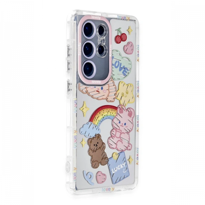 Newface Samsung Galaxy S24 Ultra Kılıf Reflexion Desenli Kapak