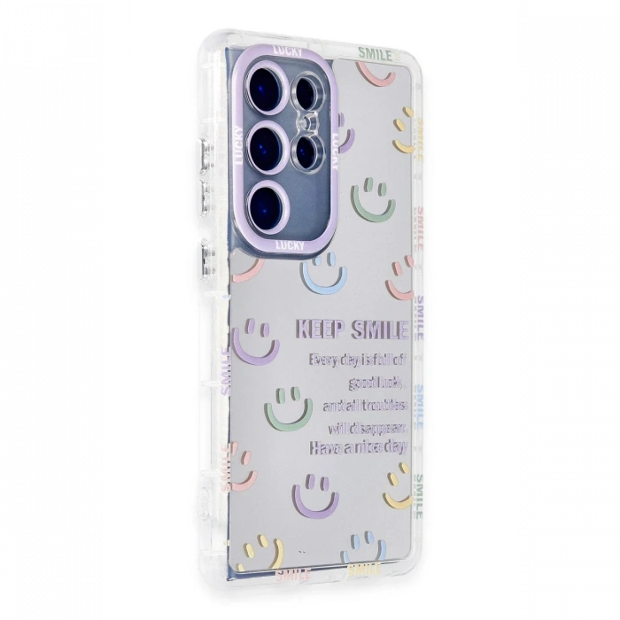 Newface Samsung Galaxy S24 Ultra Kılıf Reflexion Desenli Kapak - Desen 2