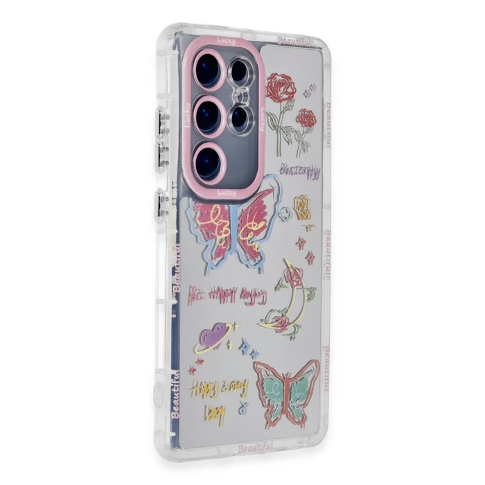 Newface Samsung Galaxy S24 Ultra Kılıf Reflexion Desenli Kapak - Desen 8