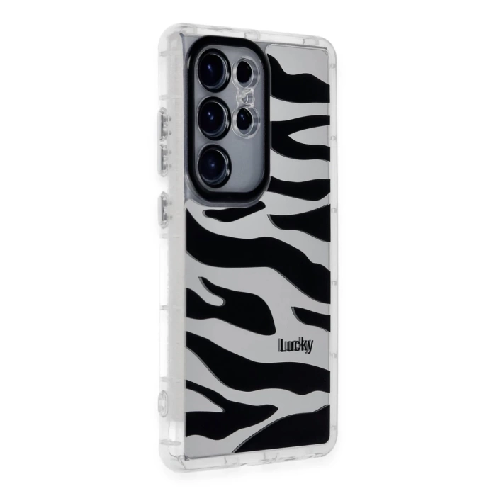 Newface Samsung Galaxy S24 Ultra Kılıf Reflexion Desenli Kapak - Desen 9