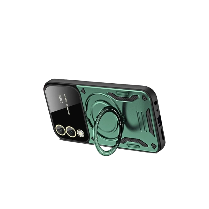 Newface Samsung Galaxy S25 Edge Kılıf Joy Lens Standlı Kapak