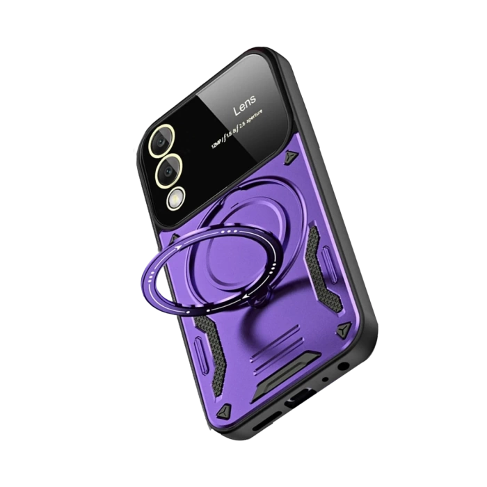 Newface Samsung Galaxy S25 Edge Kılıf Joy Lens Standlı Kapak