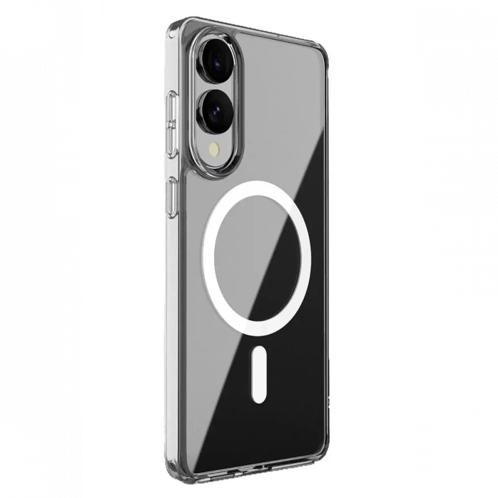 Newface Samsung Galaxy S25 Edge Kılıf Magneticsafe Şeffaf Silikon - Şeffaf