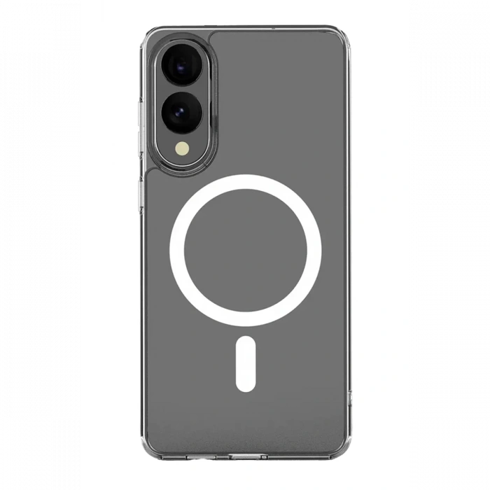 Newface Samsung Galaxy S25 Edge Kılıf Magneticsafe Şeffaf Silikon - Şeffaf