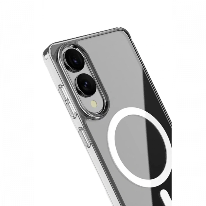 Samsung Galaxy S25 Edge Kılıf Magneticsafe Şeffaf Silikon - Şeffaf