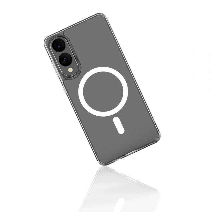 Newface Samsung Galaxy S25 Edge Kılıf Magneticsafe Şeffaf Silikon - Şeffaf