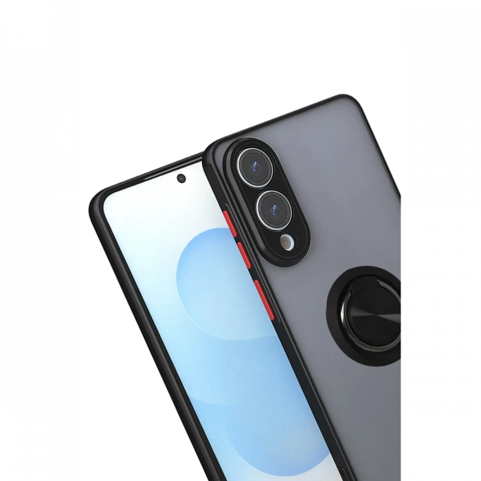 Samsung Galaxy S25 Edge Kılıf Montreal Yüzüklü Silikon Kapak