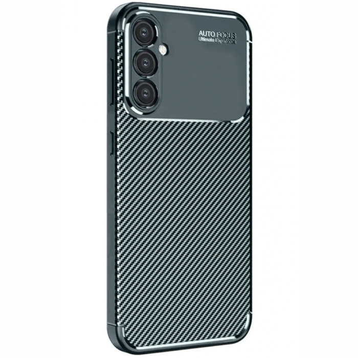 Newface Samsung Galaxy S25 Plus Kılıf Auto Focus Karbon Kapak - Koyu Yeşil