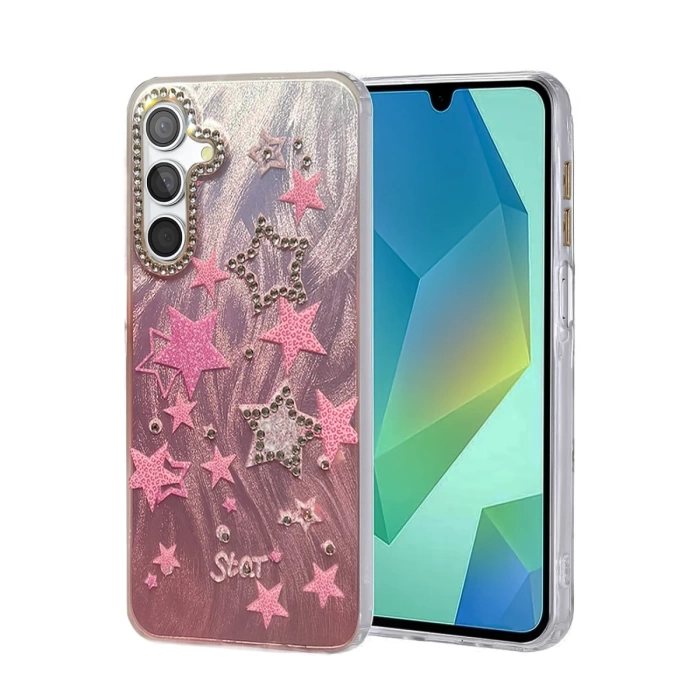 Newface Samsung Galaxy S25 Plus Kılıf Blade Aynalı Desenli Kapak