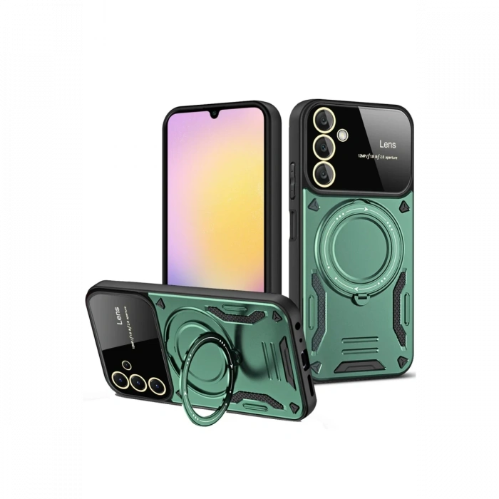 Newface Samsung Galaxy S25 Plus Kılıf Joy Lens Standlı Kapak