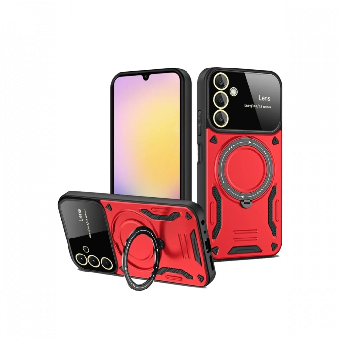 Newface Samsung Galaxy S25 Plus Kılıf Joy Lens Standlı Kapak