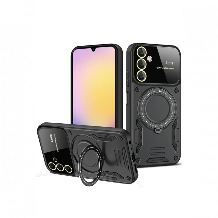 Newface Samsung Galaxy S25 Plus Kılıf Joy Lens Standlı Kapak
