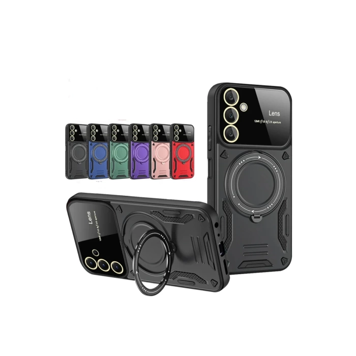 Newface Samsung Galaxy S25 Plus Kılıf Joy Lens Standlı Kapak