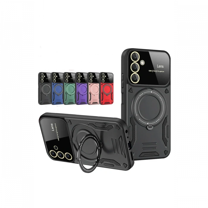 Newface Samsung Galaxy S25 Plus Kılıf Joy Lens Standlı Kapak