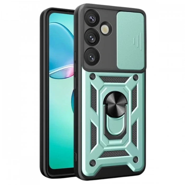 Newface Samsung Galaxy S25 Plus Kılıf Pars Lens Yüzüklü Silikon