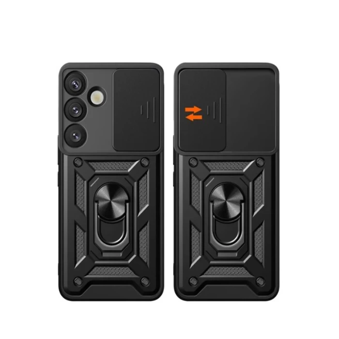 Newface Samsung Galaxy S25 Plus Kılıf Pars Lens Yüzüklü Silikon