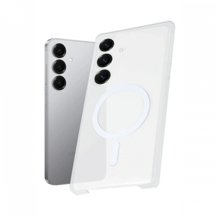 Samsung Galaxy S25 Plus Kılıf PC Zara Magsafe Şeffaf Kılıf - Şeffaf
