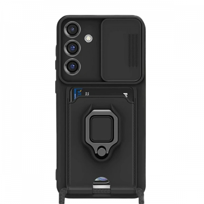 Newface Samsung Galaxy S25 Plus Kılıf Zuma Kartvizitli Yüzüklü Silikon