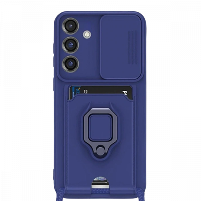 Newface Samsung Galaxy S25 Plus Kılıf Zuma Kartvizitli Yüzüklü Silikon