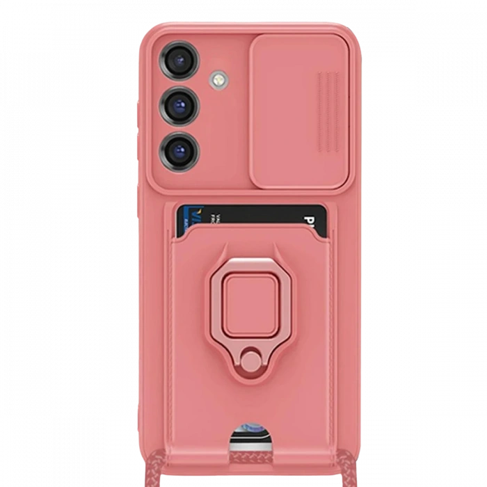 Newface Samsung Galaxy S25 Plus Kılıf Zuma Kartvizitli Yüzüklü Silikon
