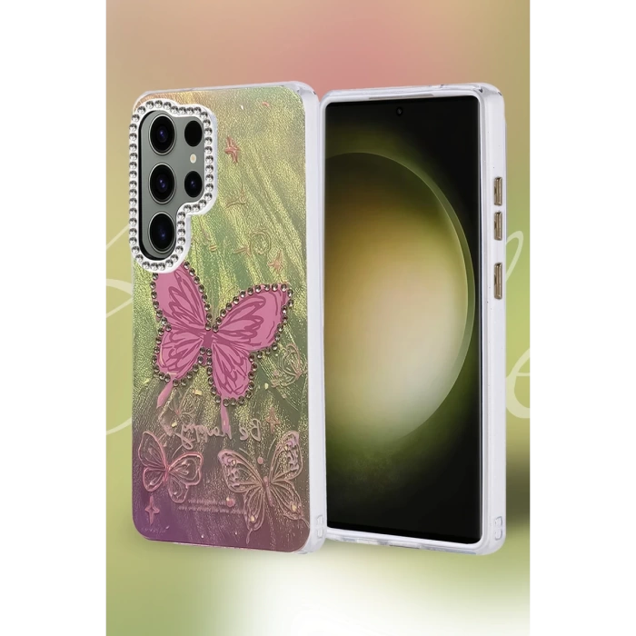 Newface Samsung Galaxy S25 Ultra Kılıf Blade Aynalı Desenli Kapak