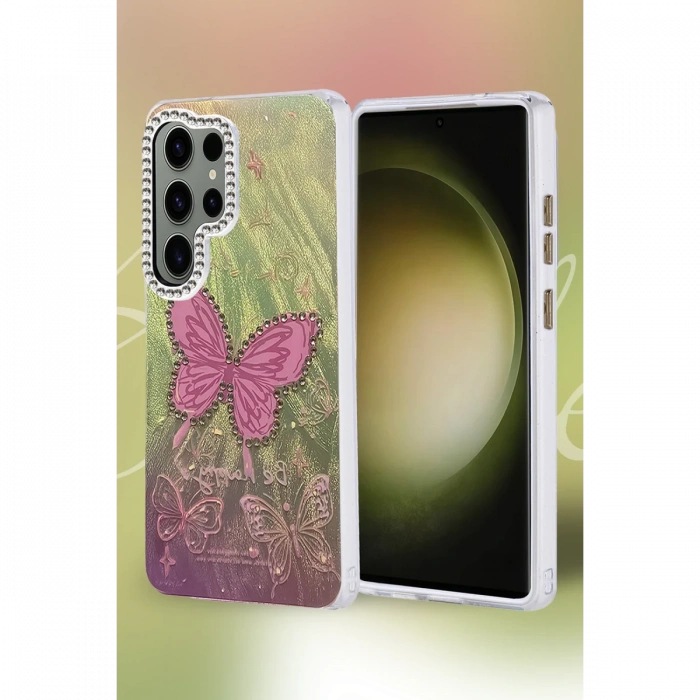 Newface Samsung Galaxy S25 Ultra Kılıf Blade Aynalı Desenli Kapak