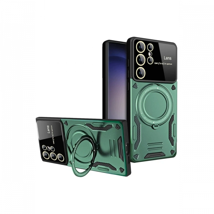 Newface Samsung Galaxy S25 Ultra Kılıf Joy Lens Standlı Kapak