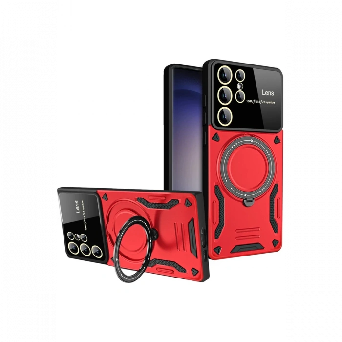 Newface Samsung Galaxy S25 Ultra Kılıf Joy Lens Standlı Kapak