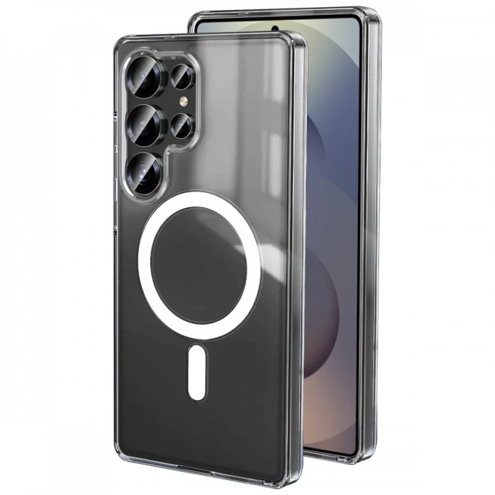 Samsung Galaxy S25 Ultra Kılıf Magneticsafe Şeffaf Silikon - Şeffaf