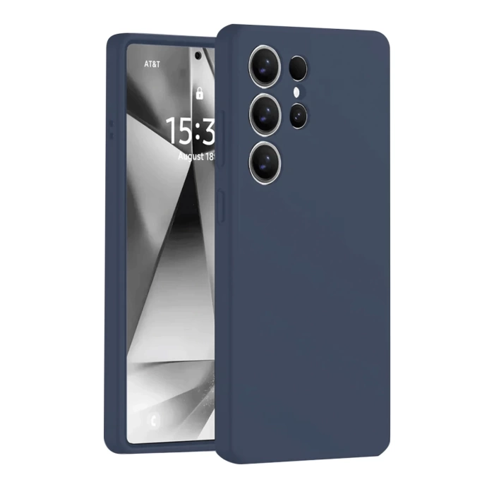 Newface Samsung Galaxy S25 Ultra Kılıf Nano içi Kadife Silikon - Lacivert