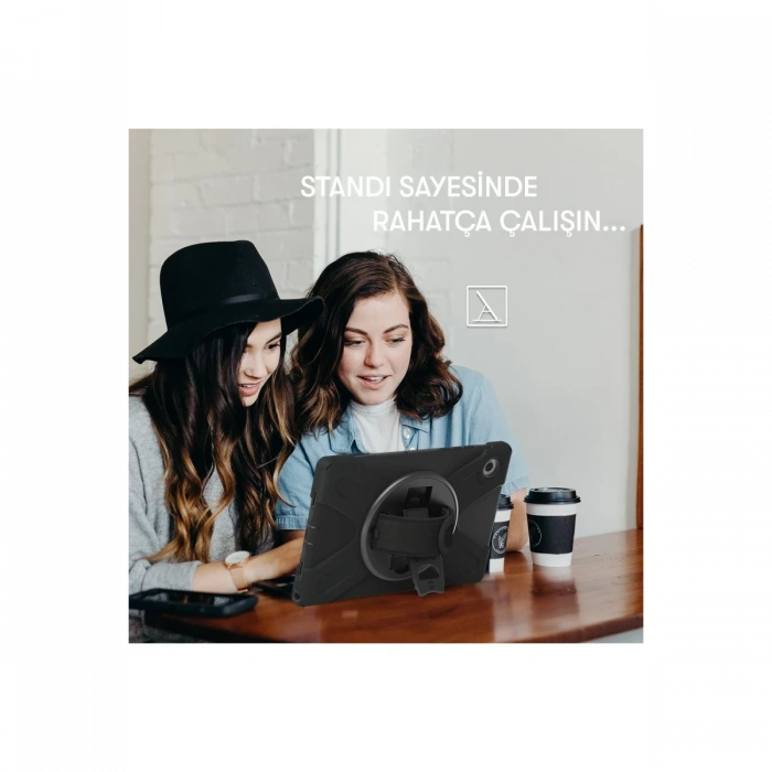 Samsung Galaxy Tab A9 Kılıf Amazing Tablet Kapak - Siyah