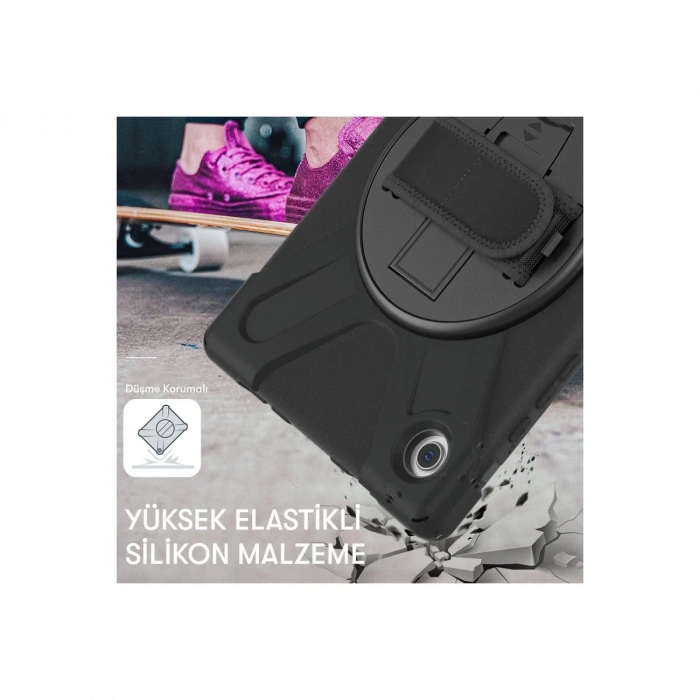 Samsung Galaxy Tab A9 Kılıf Amazing Tablet Kapak - Siyah