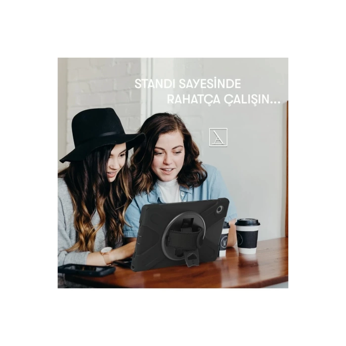 Newface Samsung Galaxy Tab A9 Plus Kılıf Amazing Tablet Kapak - Siyah