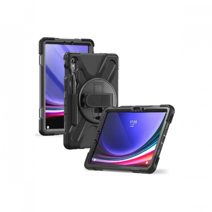 Samsung Galaxy X510 Tab S9 FE 11 Kılıf Amazing Tablet Kapak - Siyah