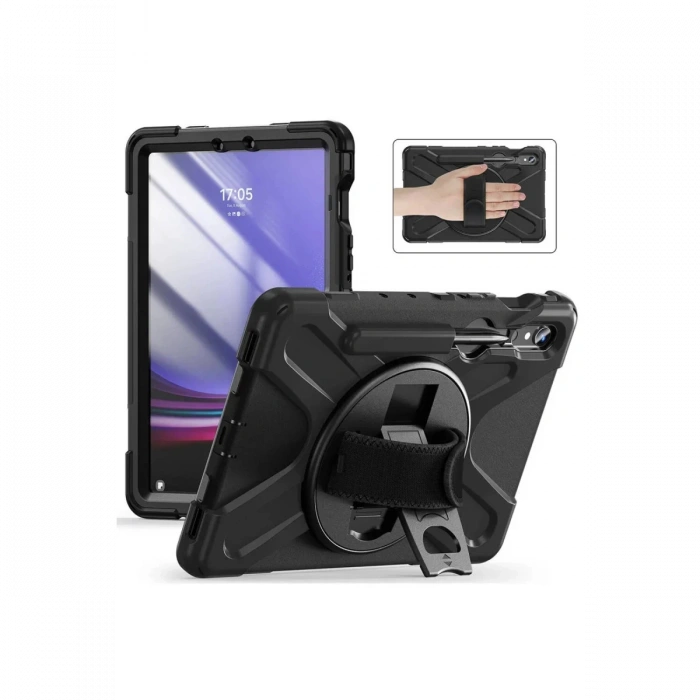 Samsung Galaxy X510 Tab S9 FE 11 Kılıf Amazing Tablet Kapak - Siyah