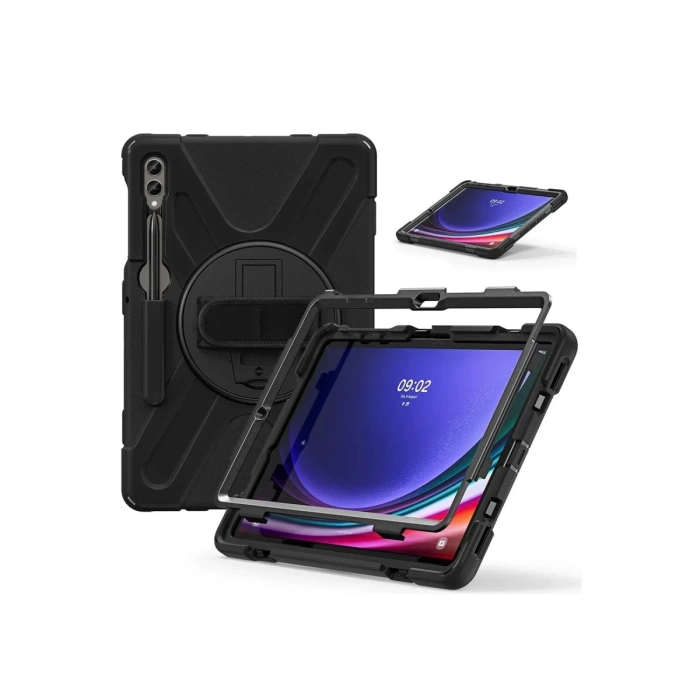 Newface Samsung Galaxy X610 Tab S9 FE Plus 12.4 Kılıf Amazing Tablet Kapak - Siyah