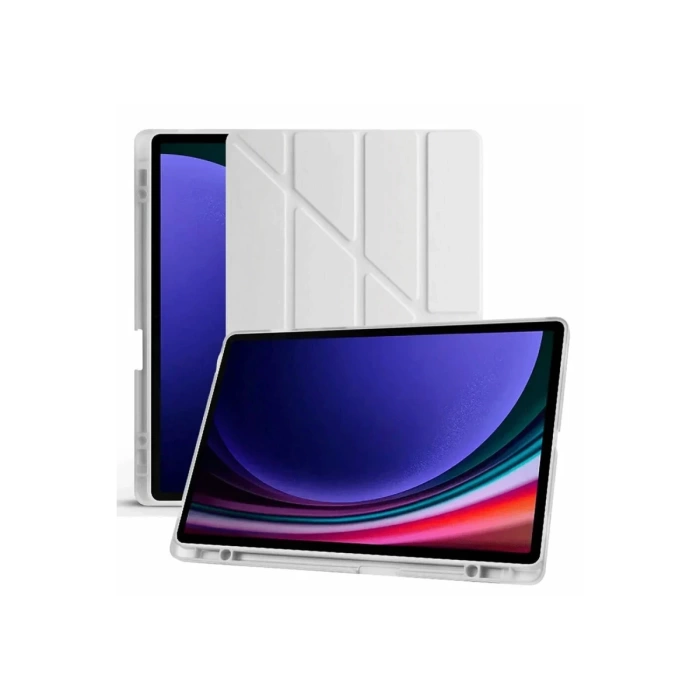 Newface Samsung Galaxy X610 Tab S9 FE Plus 12.4 Kılıf Kalemlikli Mars Tablet Kılıfı - Gri