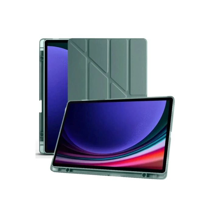 Newface Samsung Galaxy X610 Tab S9 FE Plus 12.4 Kılıf Kalemlikli Mars Tablet Kılıfı - Koyu Yeşil