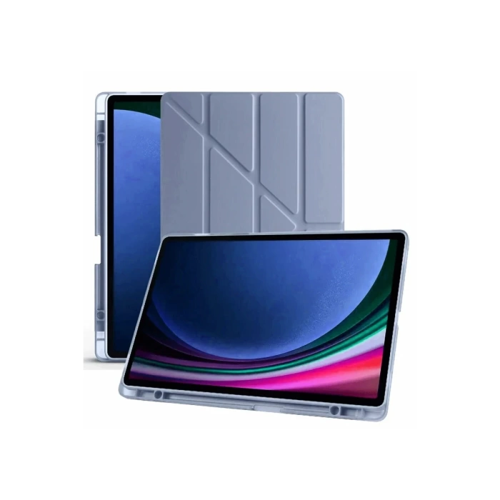Newface Samsung Galaxy X610 Tab S9 FE Plus 12.4 Kılıf Kalemlikli Mars Tablet Kılıfı - Lila