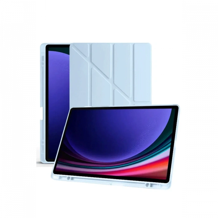Newface Samsung Galaxy X610 Tab S9 FE Plus 12.4 Kılıf Kalemlikli Mars Tablet Kılıfı - Mavi
