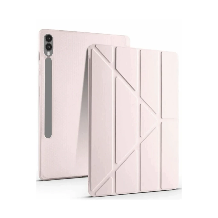 Newface Samsung Galaxy X610 Tab S9 FE Plus 12.4 Kılıf Kalemlikli Mars Tablet Kılıfı - Rose Gold