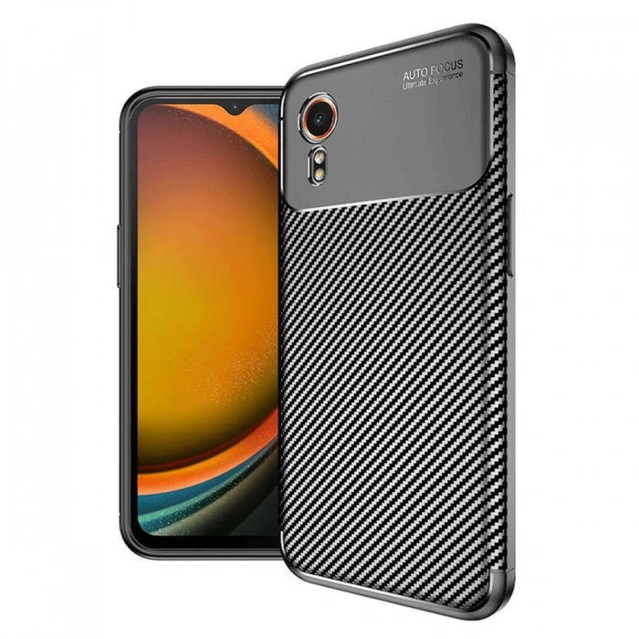 Samsung Galaxy XCover 7 Kılıf Auto Focus Karbon Kapak - Siyah