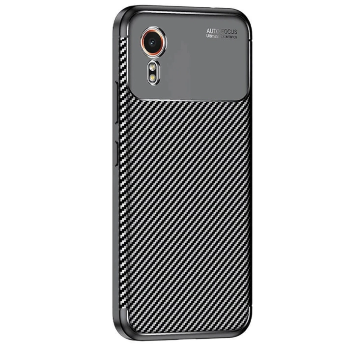 Newface Samsung Galaxy XCover 7 Kılıf Auto Focus Karbon Kapak - Siyah