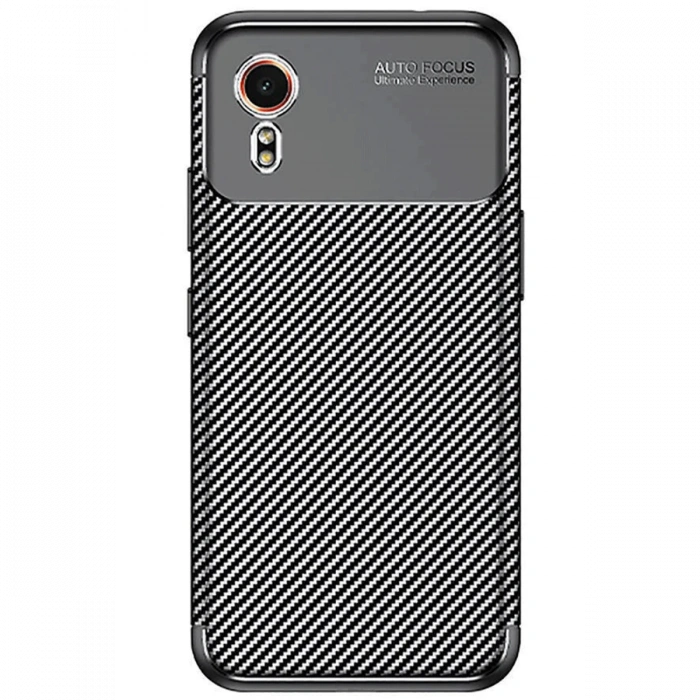 Newface Samsung Galaxy XCover 7 Kılıf Auto Focus Karbon Kapak - Siyah