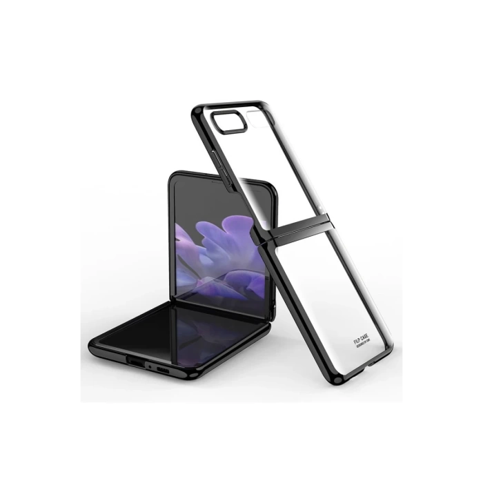 Newface Samsung Galaxy Z Flip 3 Kılıf Fold Element Kapak - Siyah