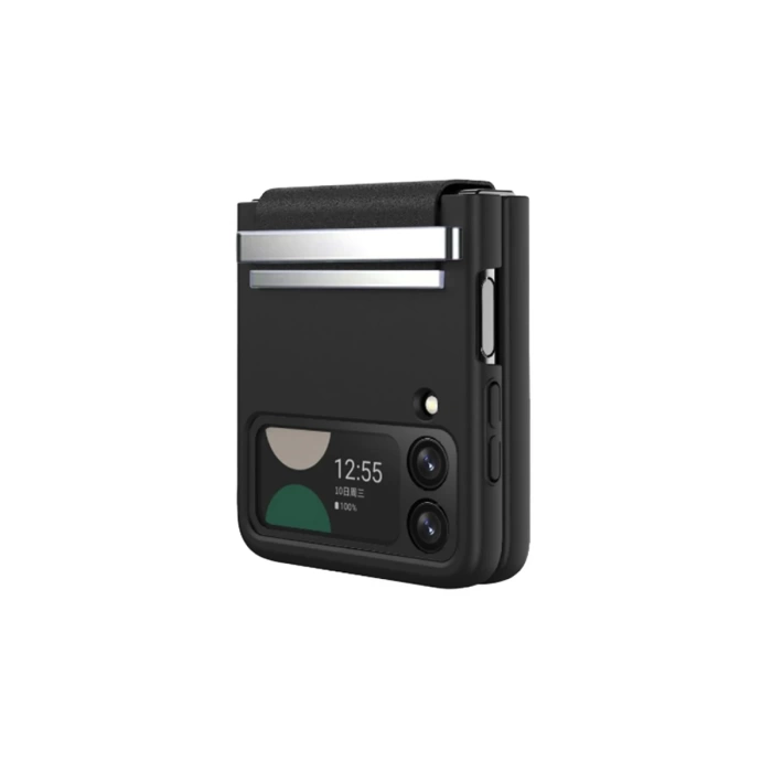 Newface Samsung Galaxy Z Flip 4 Kılıf Belt Flip Kapak