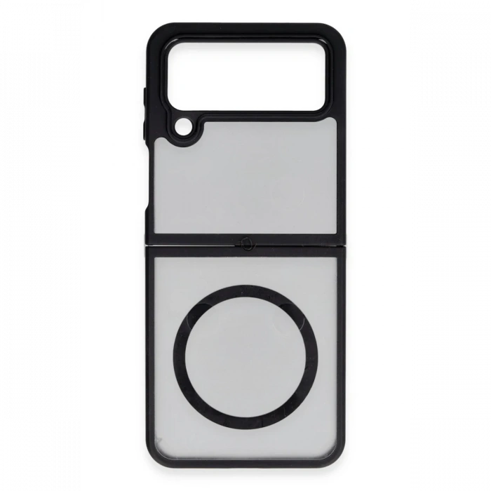 Newface Samsung Galaxy Z Flip 4 Kılıf Blur Fold Magsafe Kapak - Mat Siyah