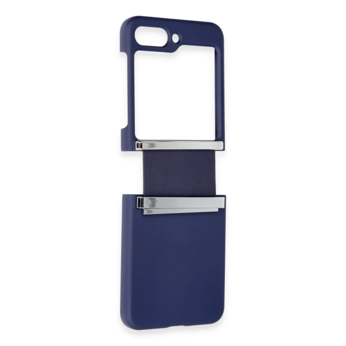 Newface Samsung Galaxy Z Flip 5 Kılıf Belt Flip Kapak - Lacivert
