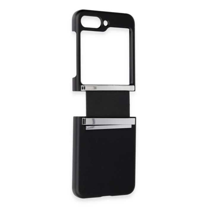 Newface Samsung Galaxy Z Flip 5 Kılıf Belt Flip Kapak - Siyah